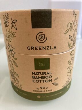 Greenzla Natural Bamboo Cotton Reusable Pads (20 count)